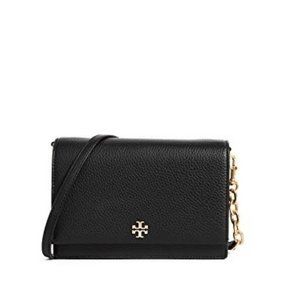 Tory Burch Georgia Pebble Leather Combo Crossbody